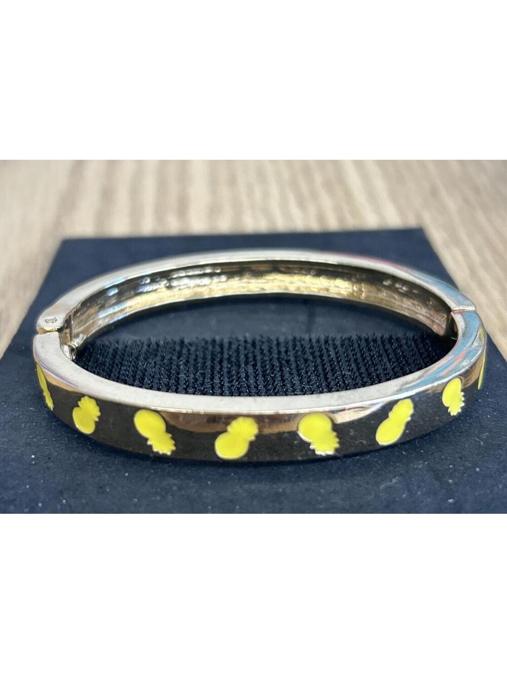 Crown & Ivy Bangle Bracelet. Gold With Yellow Pineapples. New Never Worn.